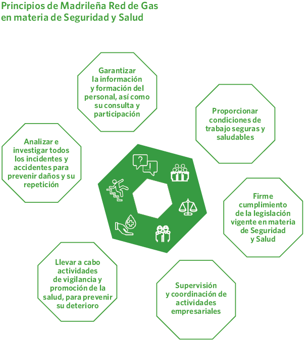Principios de Madrileña Red de Gas en materia de Seguridad y Salud