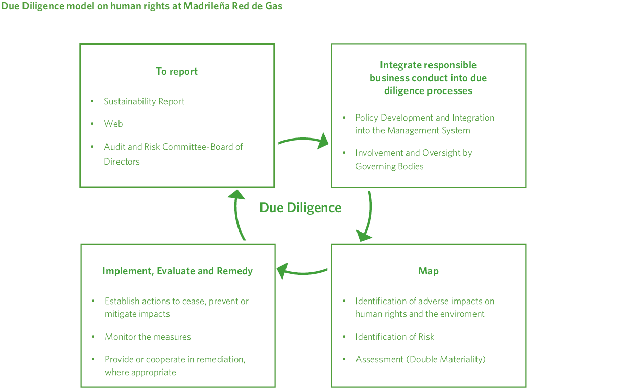 Modelo de debida diligencia de Derechos Humanos en Madrileña Red de Gas